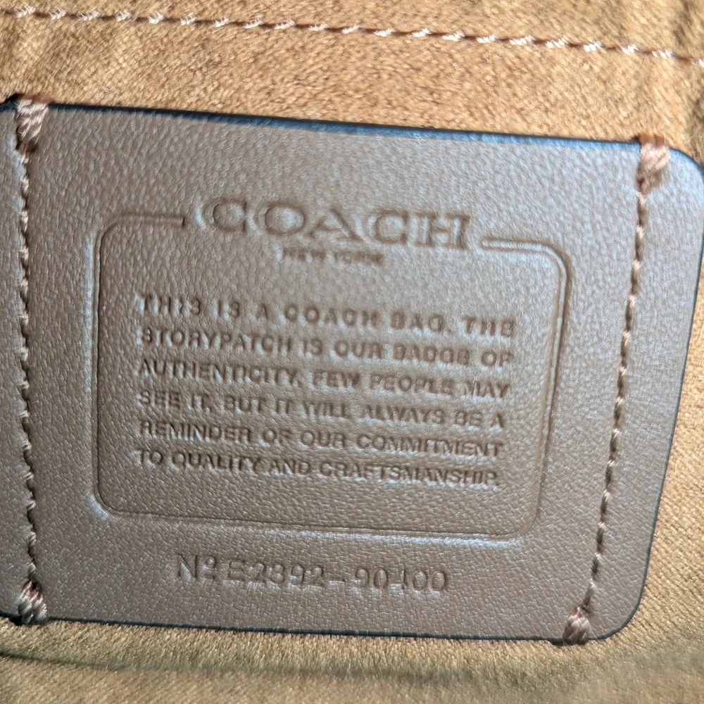 Coach Black and Tan Crossbody Bag with Gold Chain - Picture 2 of 2